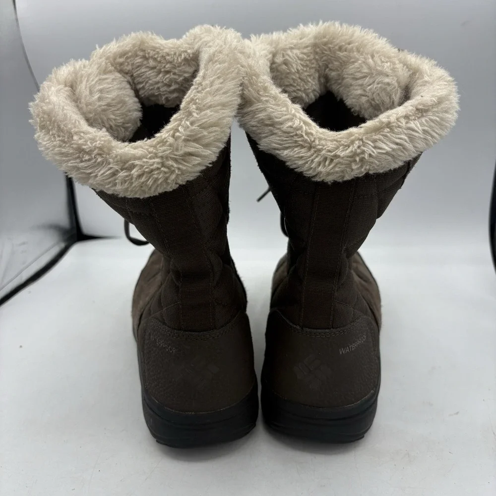Columbia Boots Womens Size 9 Ice Maiden II Waterproof Winter Snow Brown Leather